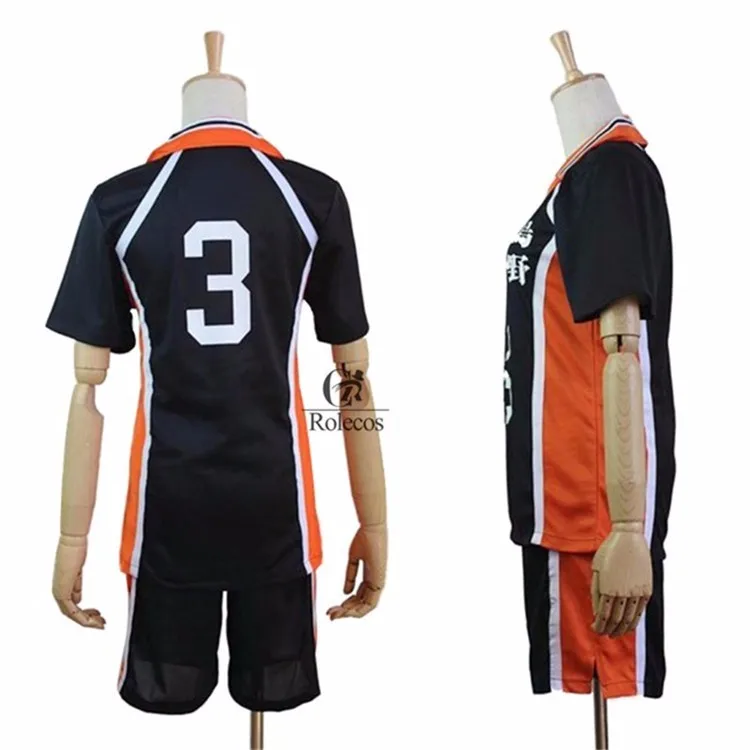 ROLECOS Haikyuu Cosplay Костюм Karasuno старшеклассный волейбольный клуб Хината Shyouyou Спортивная Трикотажная форма