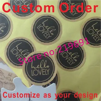 

1000pcs/lot custom kraft sticker label printing/self adhesive shipping labels/customize sticker label/stickers