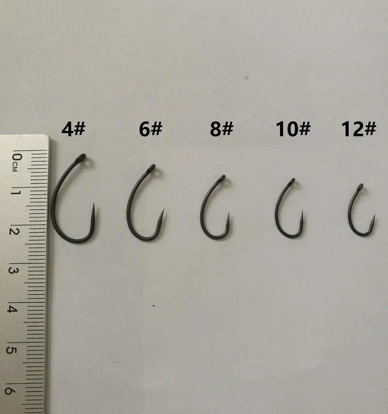 20 шт Wise снасти Barbless матовые черные тефлоновые крючки с покрытием-кривая труба захват стиль-Карп рыболовные крючки