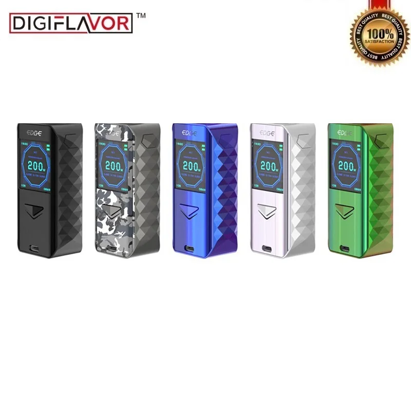 

Original Digiflavor Edge 200W Box Mod E-cigarette Vape Mods Powered By Dual 18650 Batteries Fast Wireless Charging Vaporizer