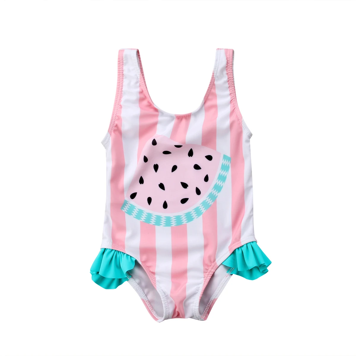 Летний Пляжный купальный костюм для маленьких девочек, купальный костюм с рисунком арбуза, купальный костюм, купальный костюм, бикини