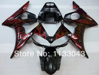 

Red flame black design ABS fairings for Yamaha YZF-R6 03-05 YZF R6 03 04 05 YZF 600 R6 2003 2004 2005 fairing parts +7gifts