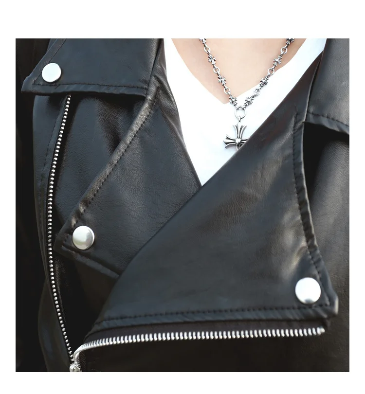 Женская кожаная куртка, черная мотоциклетная куртка, женская короткая Корейская Байкерская весенне-осенняя верхняя одежда, Casacos femininos