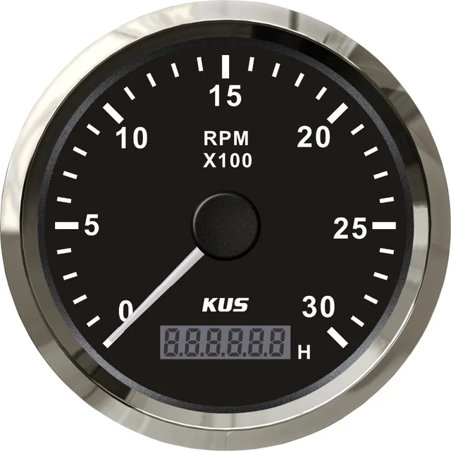 KUS 85mm VDO Analog Autometer Marine Tachometer RPM Gauge 3000RPM With