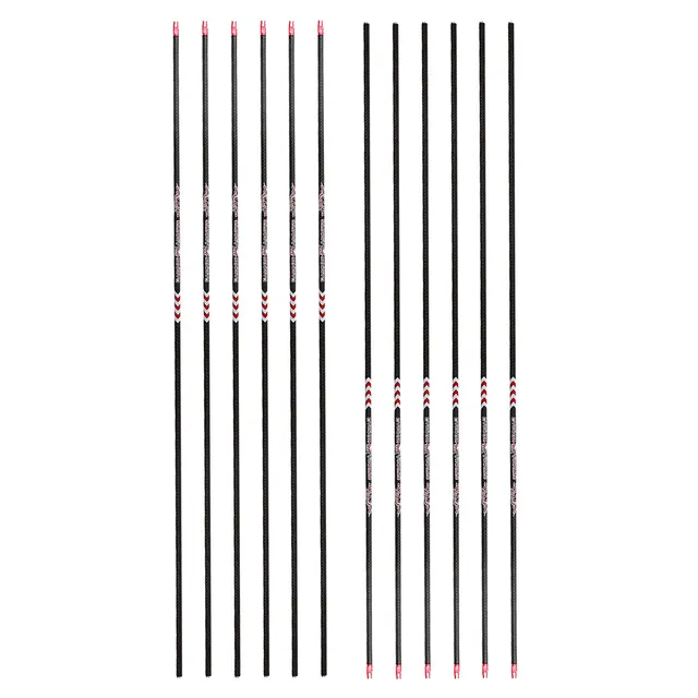  US $50.40 Hunting Carbon Arrow Shaft Spine pack with Aluminum Inserts Plastic Knock inch 