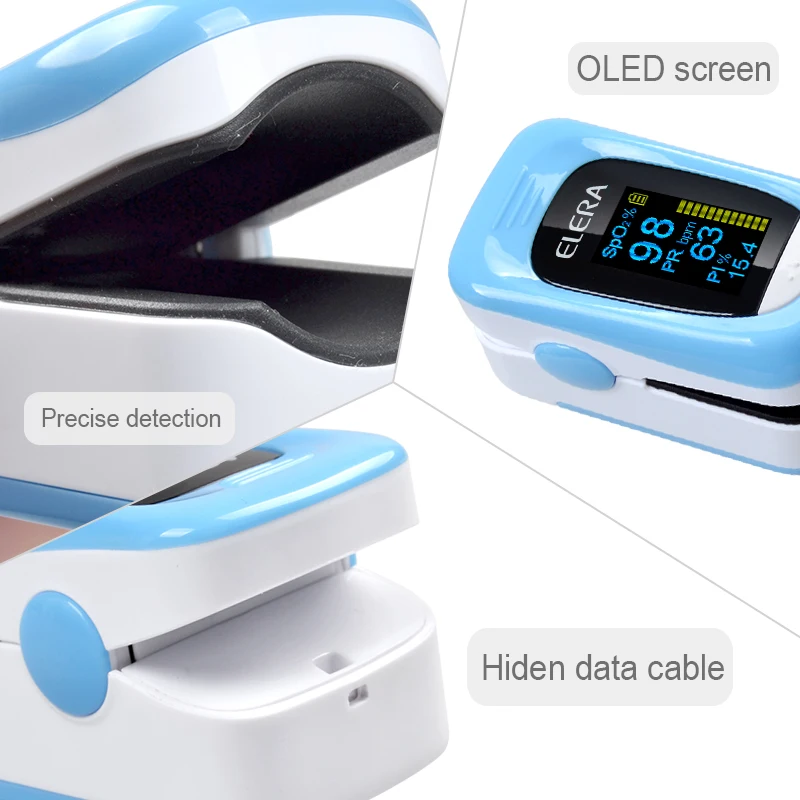 Preise ELERA Finger pulsoximeter 4 Parameter SPO2 PR PI ODI4 Oximetro De Dedo 8 Stunde Schlaf Überwachung Pulsioximetro
