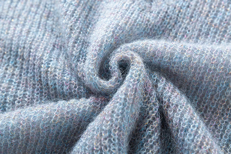 YISU, Осенний мохер, свитер, свободный, тонкий, женский, v-образный вырез, трещины, рукав, вязанные свитера, Женский вязанный шерстяной пуловер