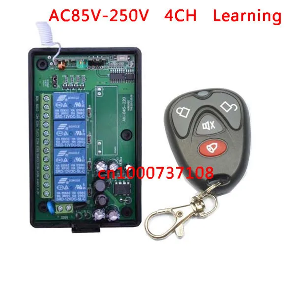 

.315/433MHZ 4CH 85V-260V RF Wireless Remote Control System 220V wireless switch Remote Power Switch ON/OFFreceiver