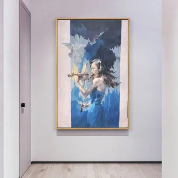 

Frameless Musicians Abstract Handed painting Oil Painting By Numbers Home Decor Wall Art Picture For Living Room Wall Painting