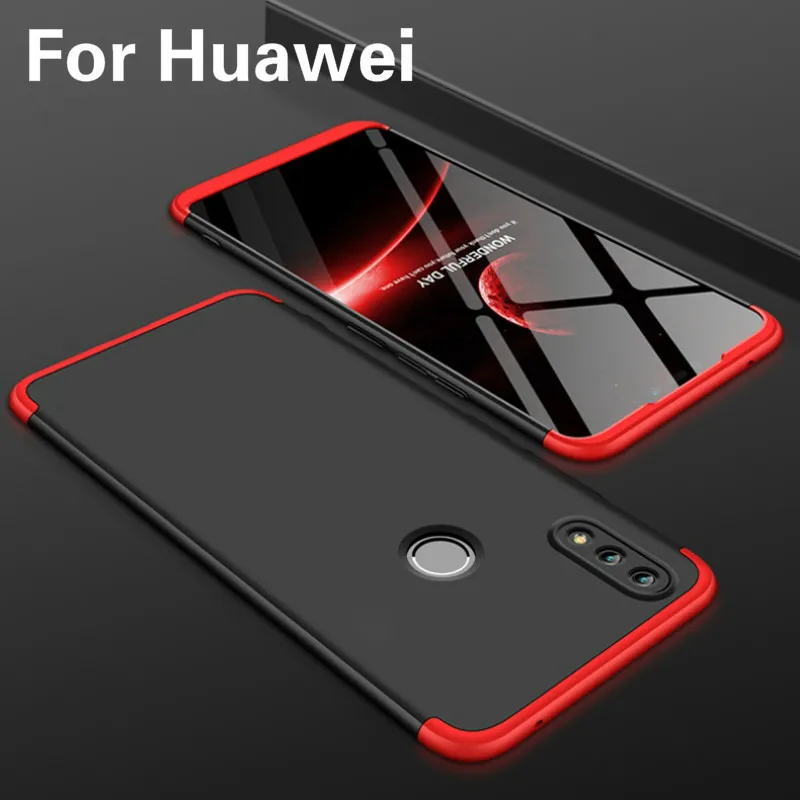 

3 in 1 Case for Huawei Honor 8A 8C 8X Max P Smart 2019 P30 Lite 360 Full Protection Slim Shockproof Matte Hard PC Cover Coque