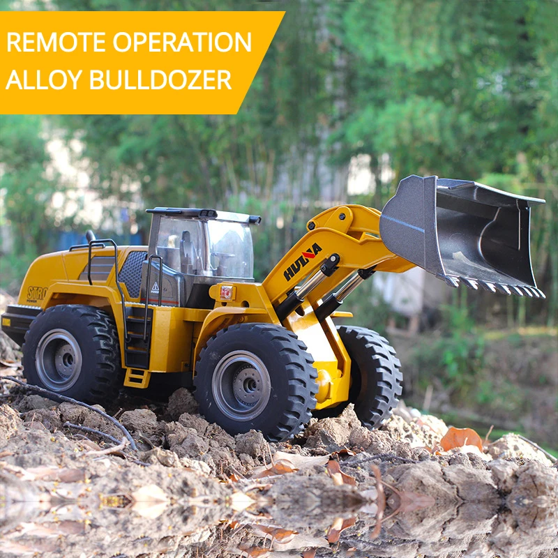 deAO Remote Control Die Cast 1:18 Scale Loader Construction Truck Bulldozer 