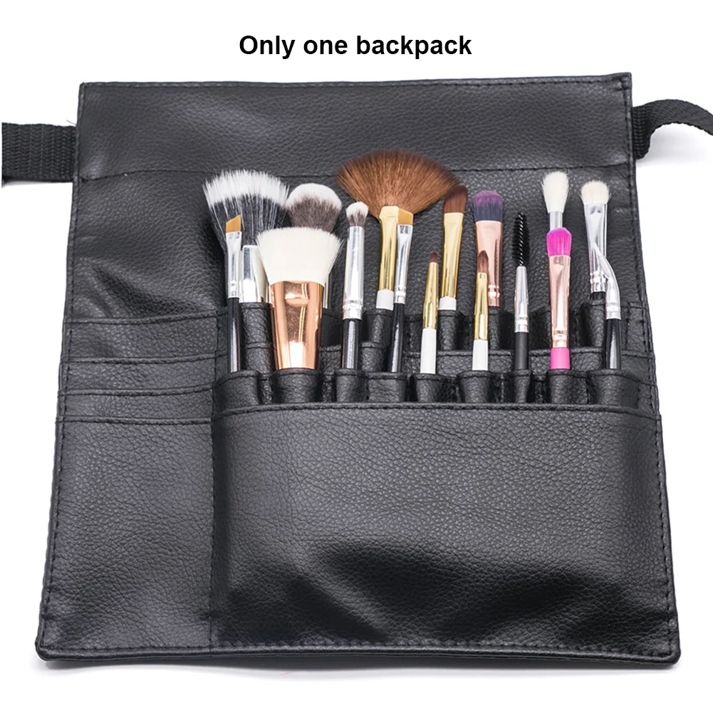 

20 Pockets Display Makeup Brush Bag Cosmetic Synthetic PU With Belt Accessories Waist Artist Waterproof Professional Organizer