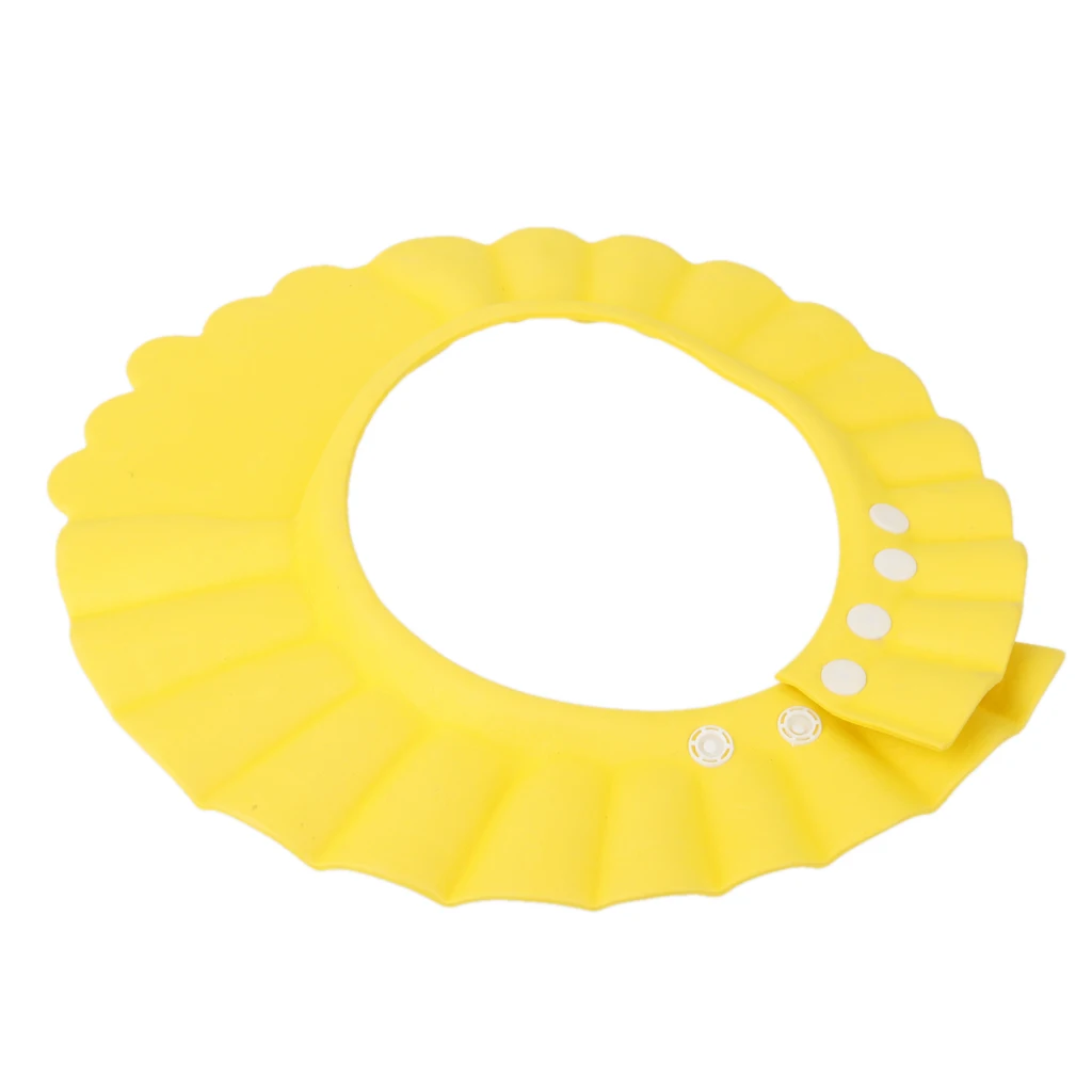 One Piece EVA Baby Kids Swimming Swim Bath Bathing Bathroom Shower Adjustable Cap Wash Cutting Hair Shield Waterproof Visor Hat