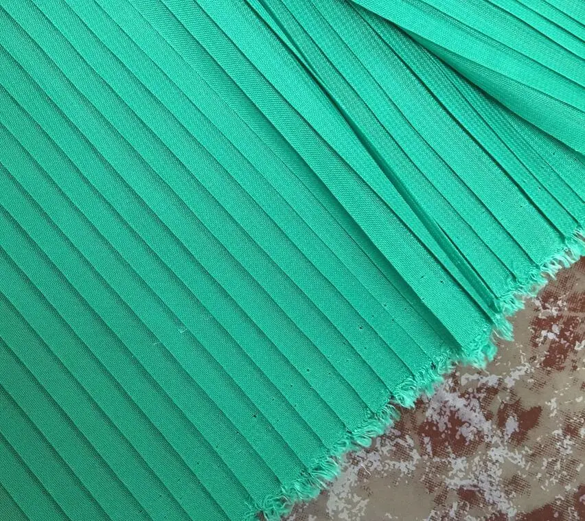 

3 Meters Width 150CM 59" 120D Green Ruffled Pleated Crumple Tulle Chiffon Lace Fabric Solid Dress Clothes Materials LX5Free Ship