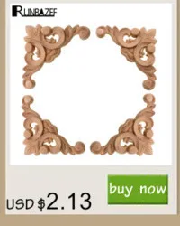 RUNBAZEF Wood Applique Carving European-style Furniture with Decorative Accessories Carved Door Heart Craft Decoration