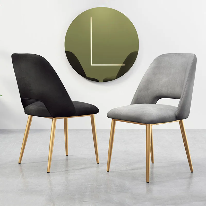 

Modern Minimalist Nordic Stainless Steel Dining Chair Casual Furniture Home Chair Restaurant Kitchen Cafe Sofa Chair Dining Room