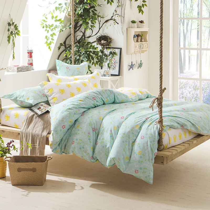 

3 Piece Reactive Printing Bedding Set Duvet Cover King Size Queen Size Bed Quilt Cover Bed Sheet Set Terylene Duvet Quilt Cover