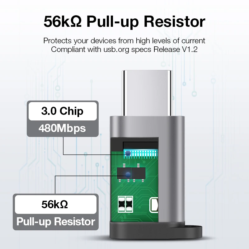 4 шт. JSAUX USB Type C адаптер Micro Usb к зарядное устройство преобразователь Соединитель с