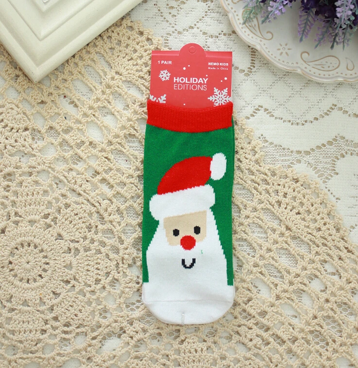 Зимние Детские Рождественские Носки Нескользящие Детские хлопковые носки для малышей милые рождественские носки с Санта-Клаусом и снеговиком для мальчиков и девочек От 0 до 2 лет