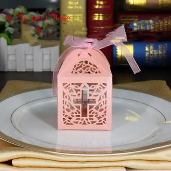 

500Pcs Crossing Candy Boxes Angel Gift Box For Baby Shower Baptism Birthday First Communion Christening Easter Decoration