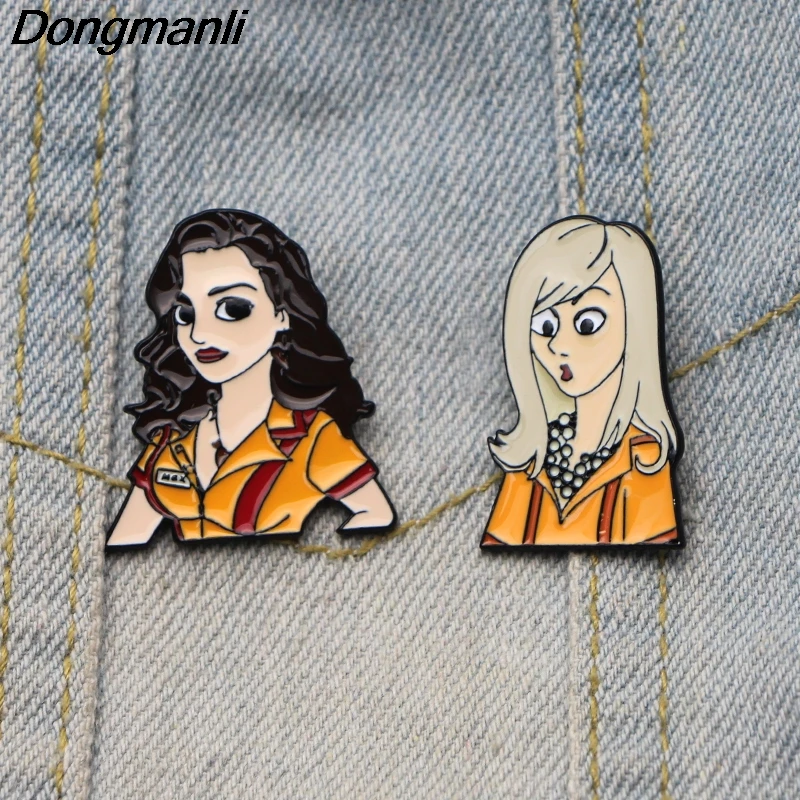 P3561 Dongmanli 2 Broke Girls tv Show Schrute Farms металлические эмалированные булавки и броши для модного отворота значок для рюкзака подарки