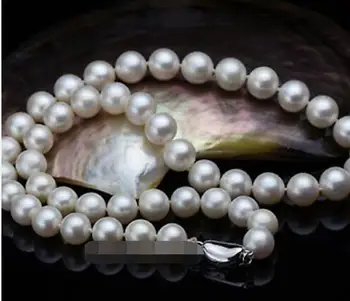 

11-12mm 18inch AAAA Akoya Natural White Pearls Necklace Handmade