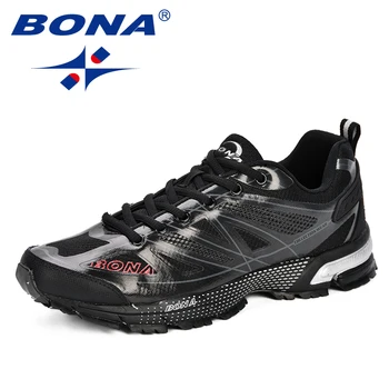

BONA New Fashion Outdoor Men Casual Shoes Trendy Comfortable 2019 Mens Sneakers Breathable Lightweight Man Walking Trainers