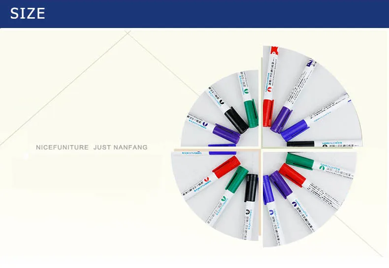 Simbalion маленький окрашенный маркер для белой доски ручка наконечник 1,0 мм Детская Экологическая водная ручка можно протереть