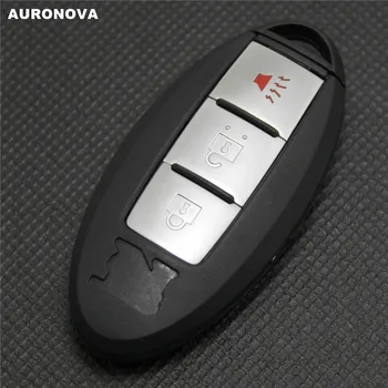 

AURONOVA New Key Shell for Nissan GTR Teana Sylphy Tiida Qashqai Morano 2+1 Buttons Remote Car Key Case With Side Groove