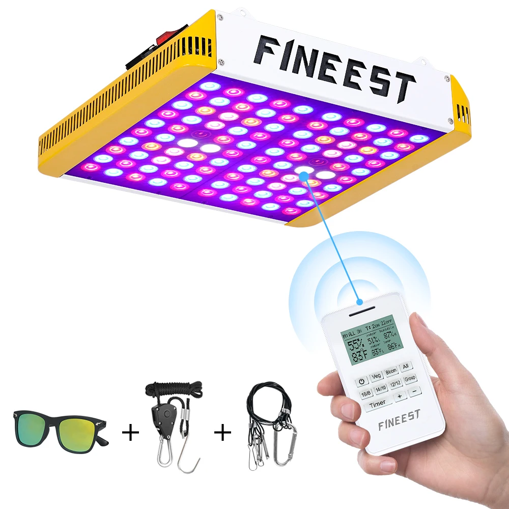 

FINEEST Led Grow Light Full Spectrum 1000W Remote Control reflector led chip for indoor plants VEG/Bloom Timer Group Control