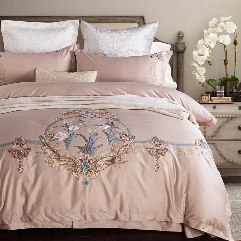 

2018 Luxury Egypt Cotton Palace Garden Bedding Set Embroidery Duvet cover Bed Sheet Pillowcases Queen King size 4/6Pcs bed linen