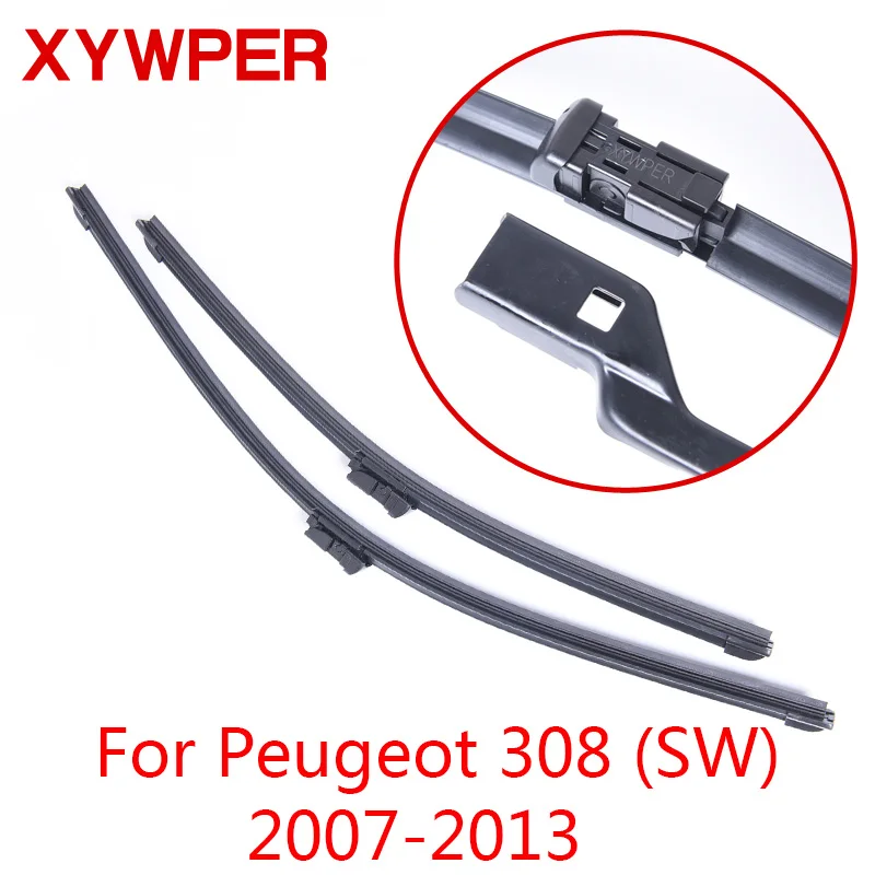 

XYWPER Car Windshield Wiper Blades for Peugeot 308 SW 2007 2008 2009 2010 2011 2012 2013Car Accessories Soft Rubber Wiper Blades