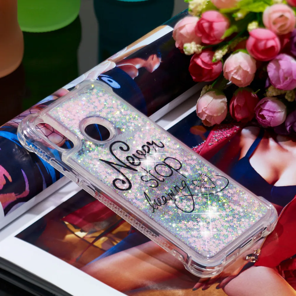 Patterned Liquid Bling Glitter Silicone Case Quicksand Cover For Huawei P20 Lite P10 Lite Nova 2i Shockproof Capa For P Smart P8(3)