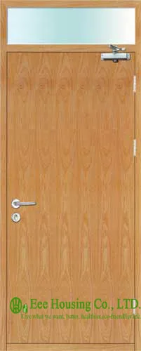 Us 1350 0 90 Minutes Single Leaf Wooden Fire Rated Doors With Fire Glass Commercial Timber Fire Rated Wooden Doors For Projects In Doors From Home