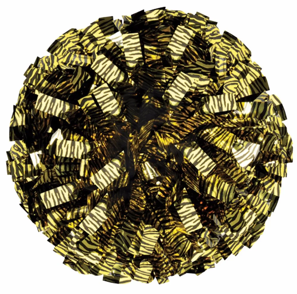 Pom poms 3/4 &quotx 6&quot болельщик металлик ярко розовый/металлик черный на заказ оптовая
