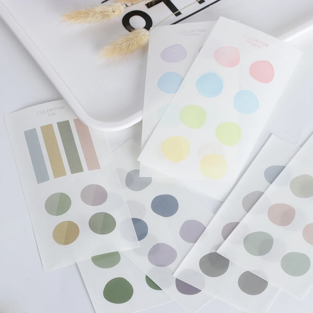 

3sheet/set Irregular circle series Decorative Stickers Adhesive Writeable Stickers DIY Decoration Diary Stationery Stickers