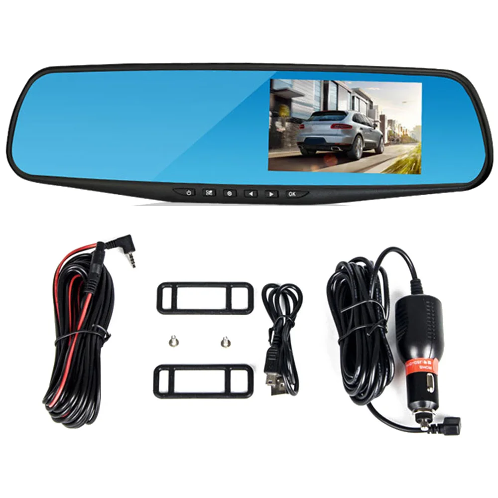 

Car Mirror Video Car Camera Auto Dual Lens Recorder Rearview Mirror FHD 1080P Night Vision Dash Camera Automobile Data Recorder