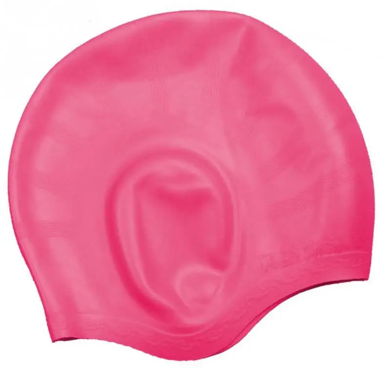 Adult Stretch Swimming Cap Waterproof Long Hair Ears Protective Caps