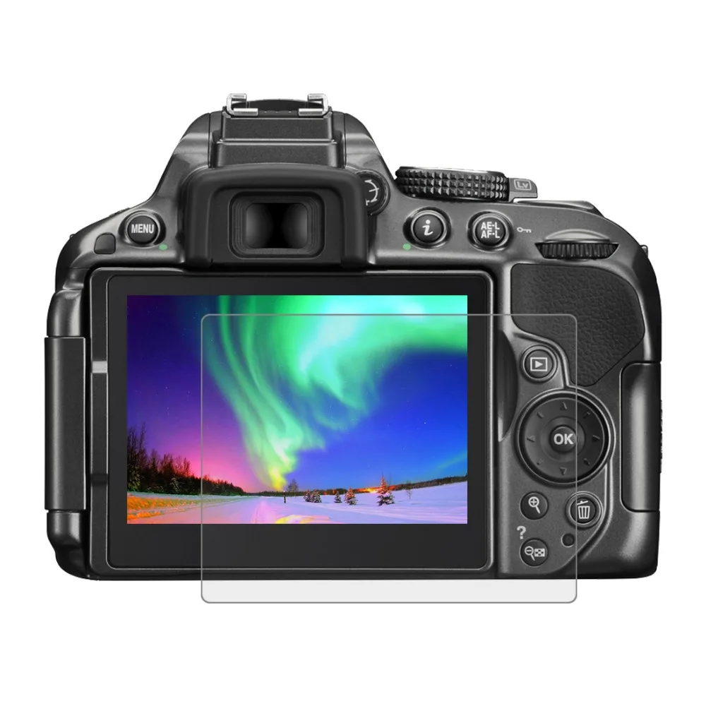 9H закаленное стекло lcd защита для экрана камеры для Nikon D5300/D5500 камера s Аксессуары 2.5D изогнутые края 9H твердость поверхности