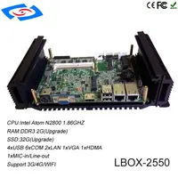 מיני pc intel atom החדש Onboard Intel Atom D2550 CPU תעשייתי PC עם XP / Win7 / Win8 / Win10 / לינוקס מערכת הפעלה תמיכה ב- WiFi / 3G / 4G / LTE מיני PC (5)