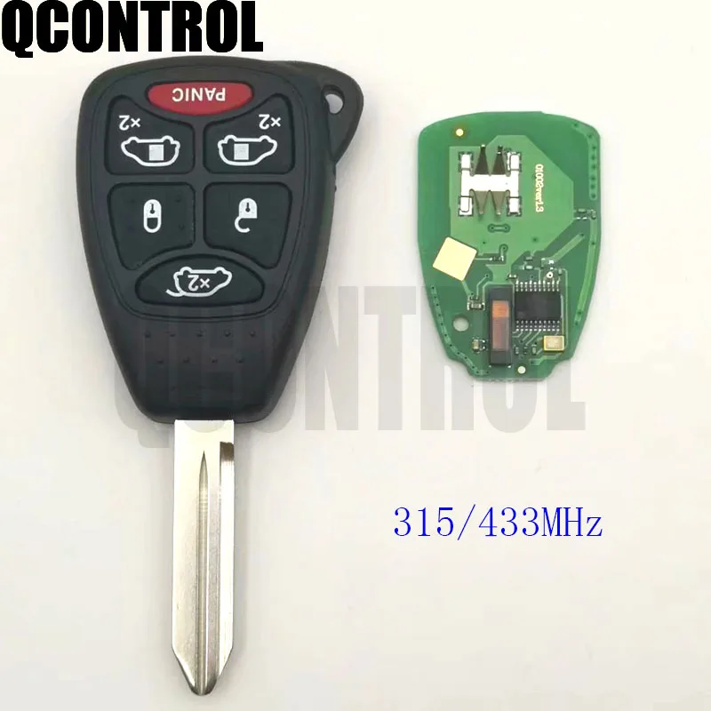 QCONTROL Автомобильный ключ дистанционного управления для Chrysler Town& кантри Aspen 200 300 PT Cruiser Sebring nicfica 433 МГц ID46 чип