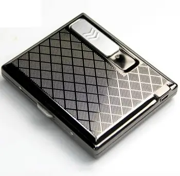 

Windproof Electronic Cigarette Lighter Men's Cigarettes Box Light Rechargeable USB Smoking Lighter Personality Christmas Gift