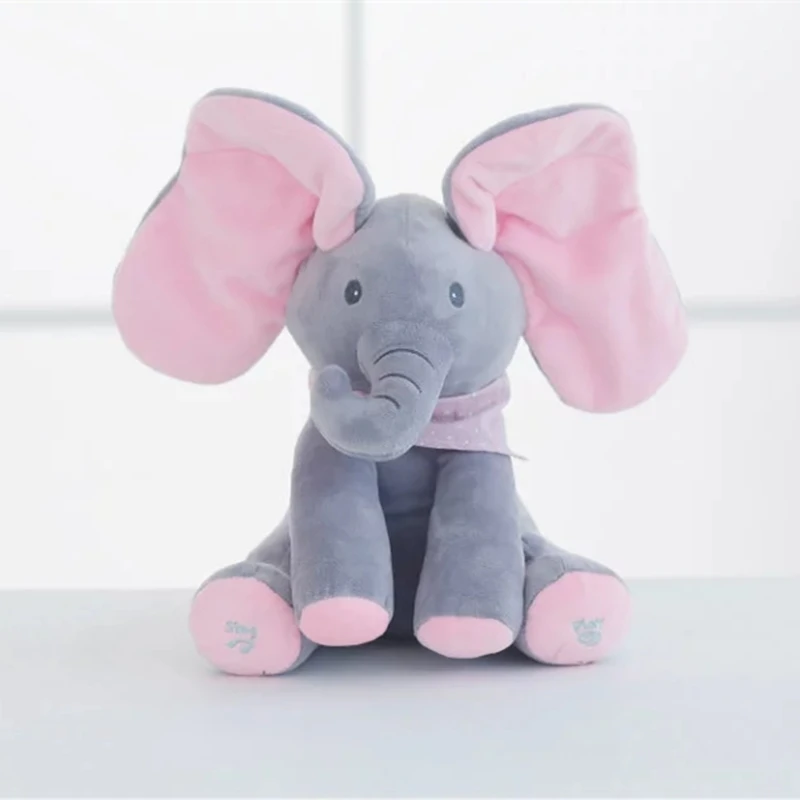 30 Cm Bebe Peek A Boo Electrique Elephant En Peluche Jouet Coucou Elephant Oreiller Bebe Jouet Drole Peek Un Boo Peluche Elephant Enfants Cadeau Aliexpress