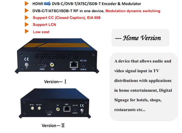 NDS3522C HD H.264 модулирующий преобразователь для домашнего использования