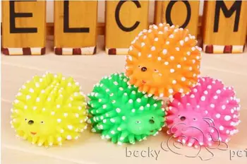 

Party Favors New Cute Hedgehog Shape Pet Dog Puppy Squeaky Chew Toy Squeaker Ball Funny Toys Random Color 360pcs