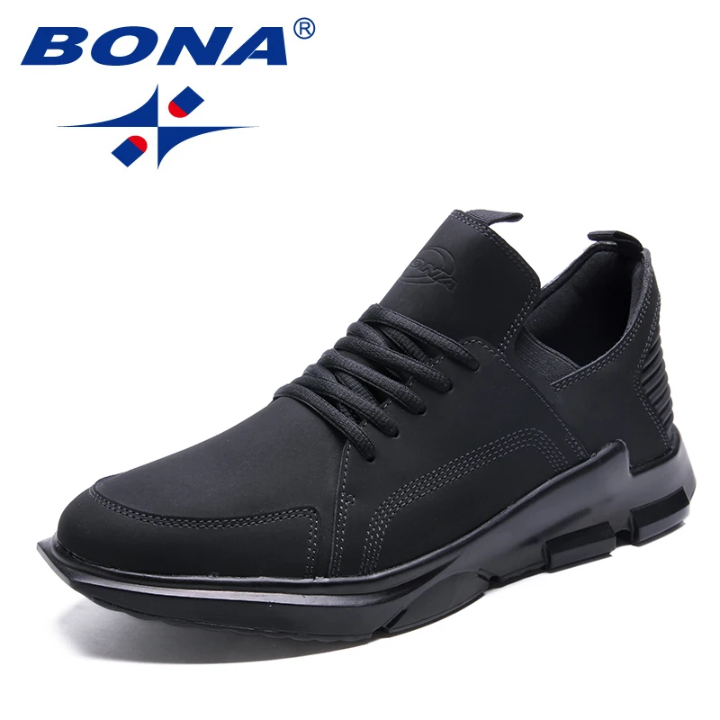 preço BONA Novo Estilo Classics Men Walking Shoes Lace Up Men Atlético Sapatos Ao Ar Livre Tênis de Corrida Transporte Livre macio E Confortável