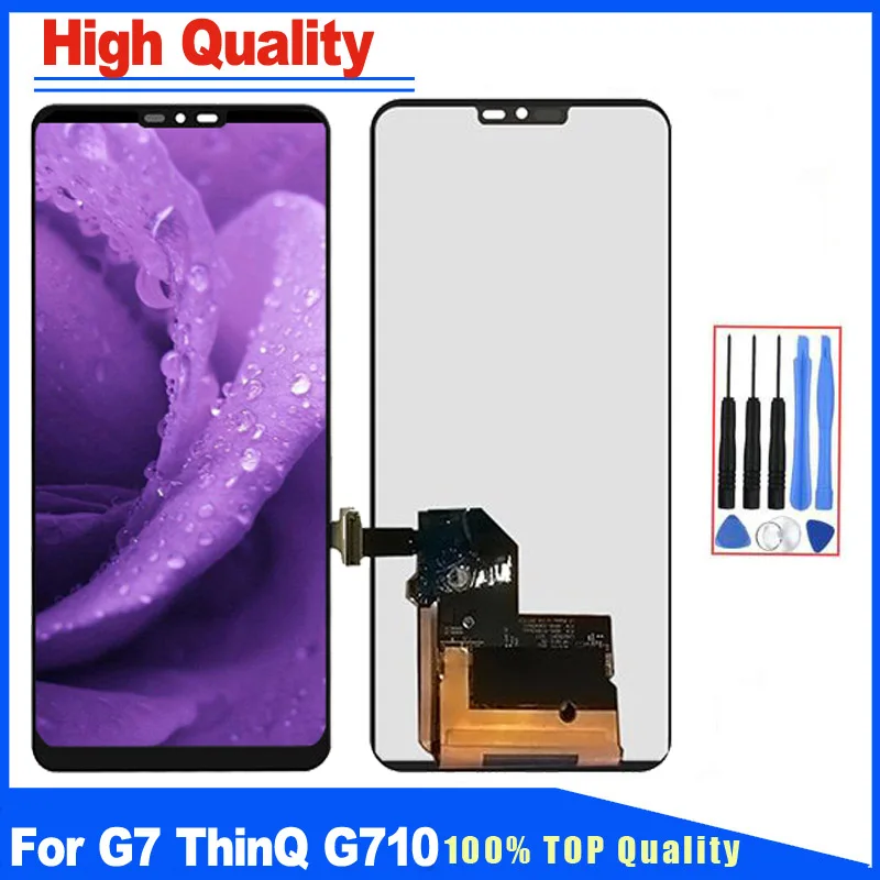 

6.1" G710 G710EM G710VMP G710PM Display For LG G7 ThinQ LCD Touch Screen Digitizer With Frame Assembly Replacement