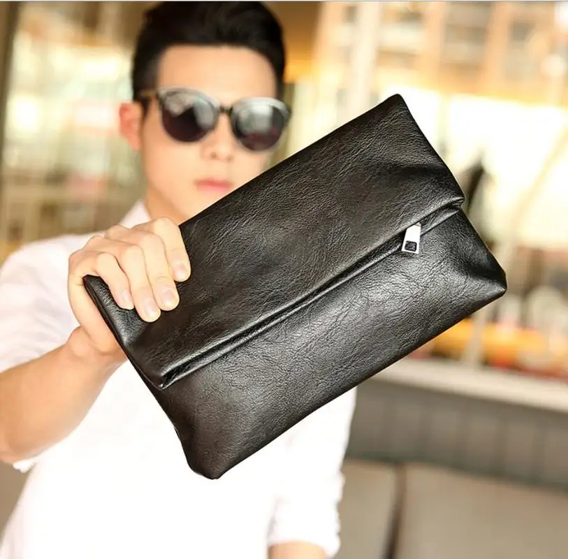 Men wallets with coin pocket long zipper coin purse for men clutch business Male Wallet Double ...