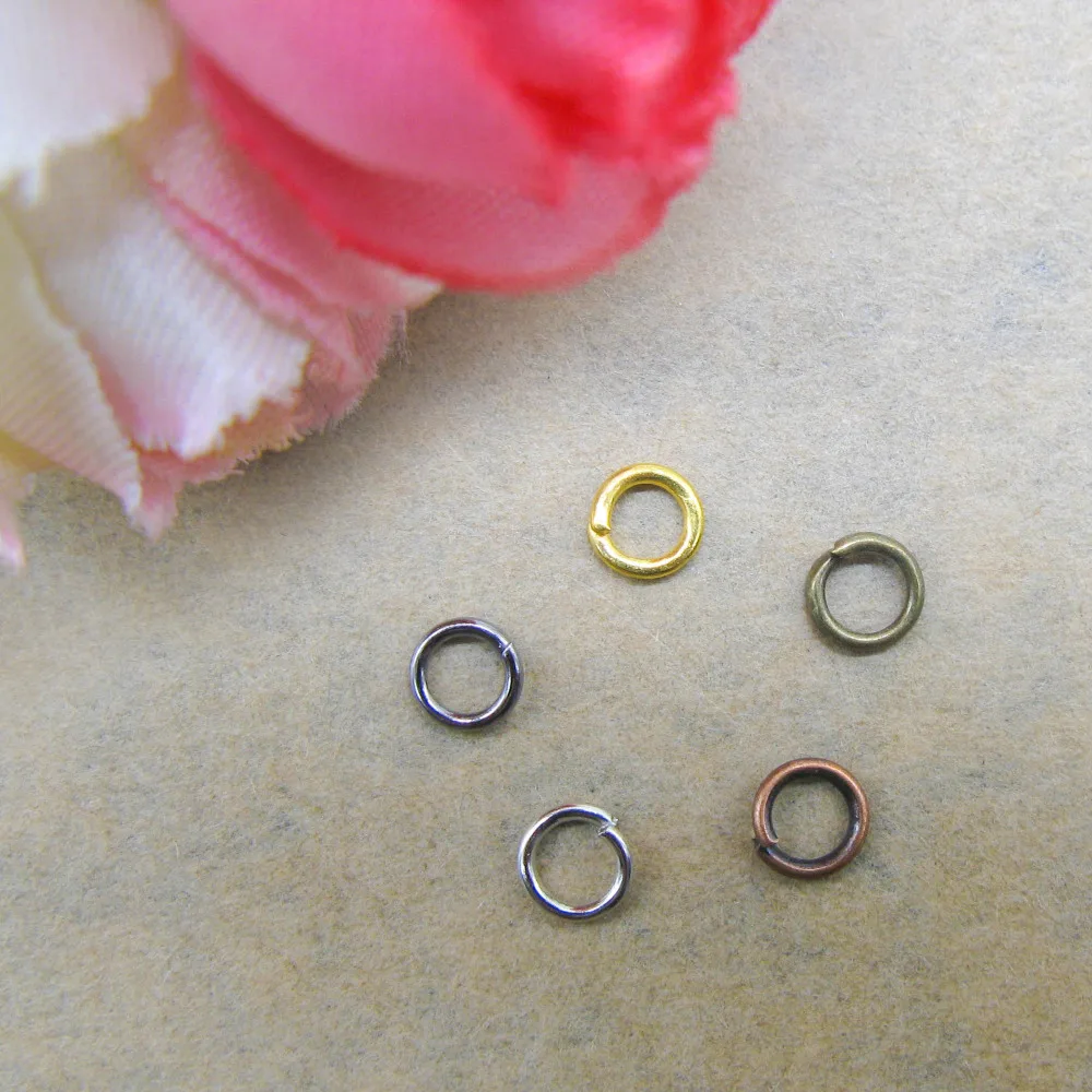 

1250pcs Mixed Color Round Single Loops Open Jump Rings 4x0.7mm For DIY Making