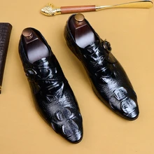 Phenkang/мужские строгие туфли из натуральной кожи; мужские оксфорды; Цвет Черный; ; модельные туфли; свадебные туфли; Кожаные броги на шнурках